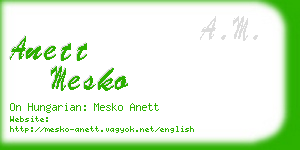 anett mesko business card